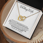 To My Darling Wife - I Love You Because - Interlocking Hearts Necklace
