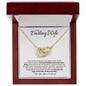 To My Darling Wife - I Love You Because - Interlocking Hearts Necklace