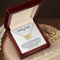 To My Darling Wife - I Love You Because - Interlocking Hearts Necklace