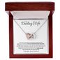 To My Darling Wife - I Love You Because - Interlocking Hearts Necklace