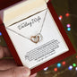To My Darling Wife - I Love You Because - Interlocking Hearts Necklace